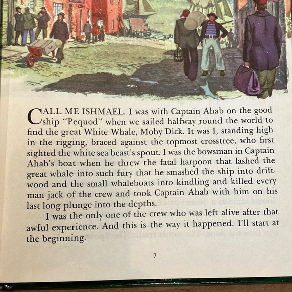 Moby Dick Illustrated Hardcover Book by Herman Melville vintage 1956 edition - Picture 5 of 16